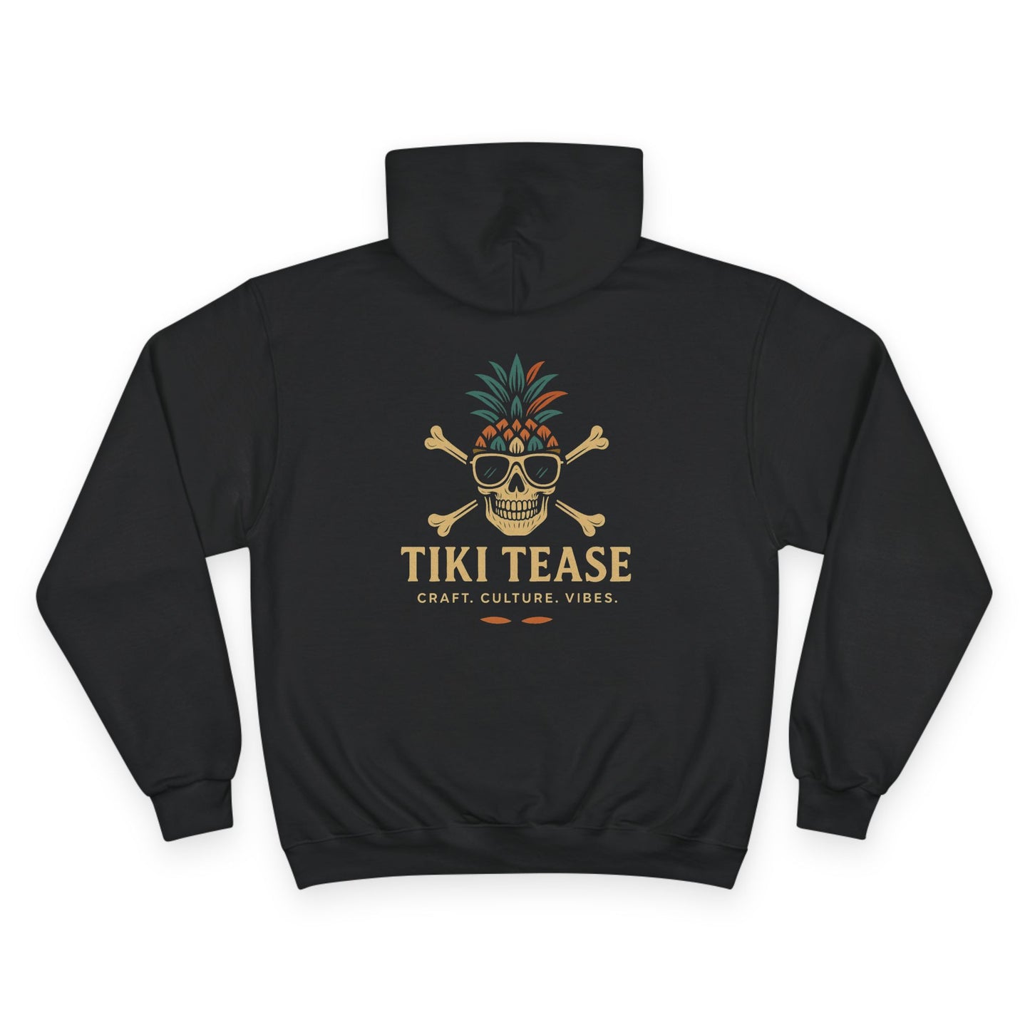 Tiki Tease Hoodie — Tropical Skull Logo Pullover