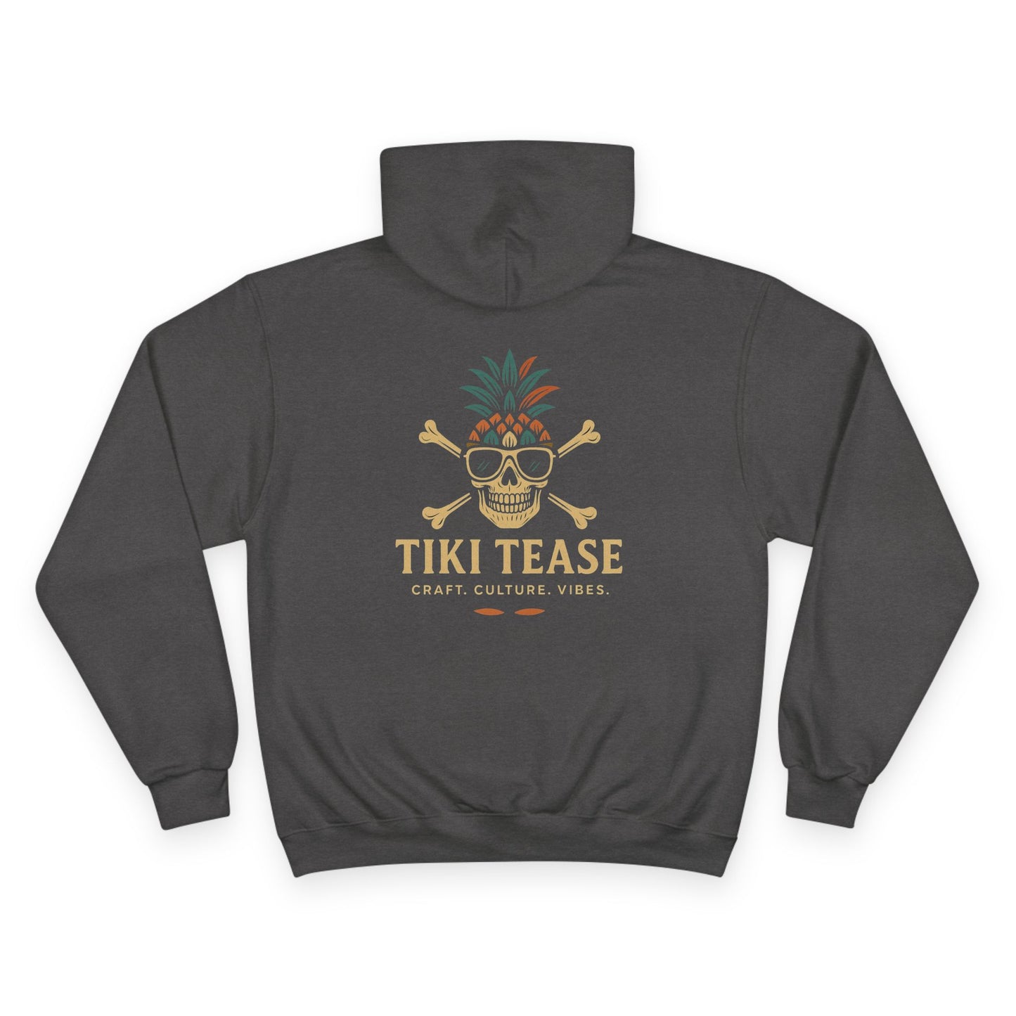 Tiki Tease Hoodie — Tropical Skull Logo Pullover