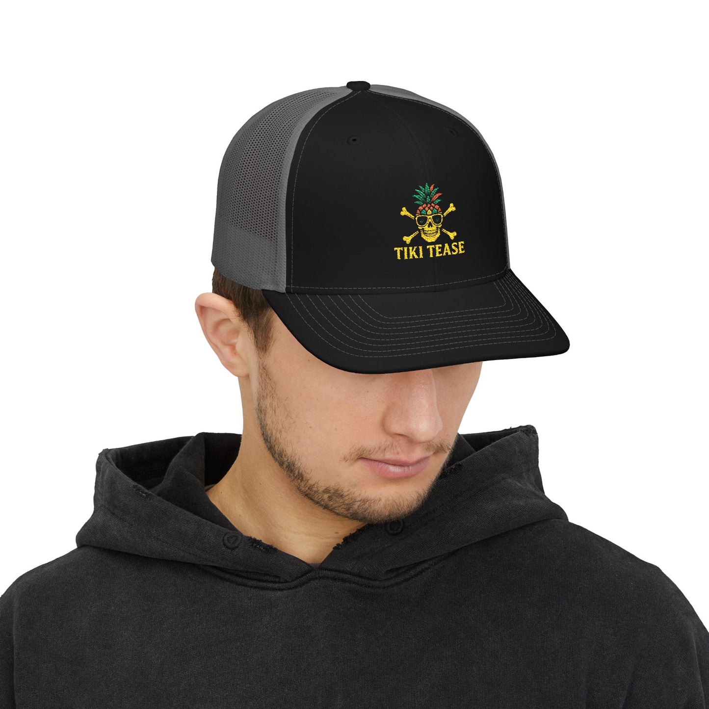 Tiki Tease Embroidered Trucker Hat