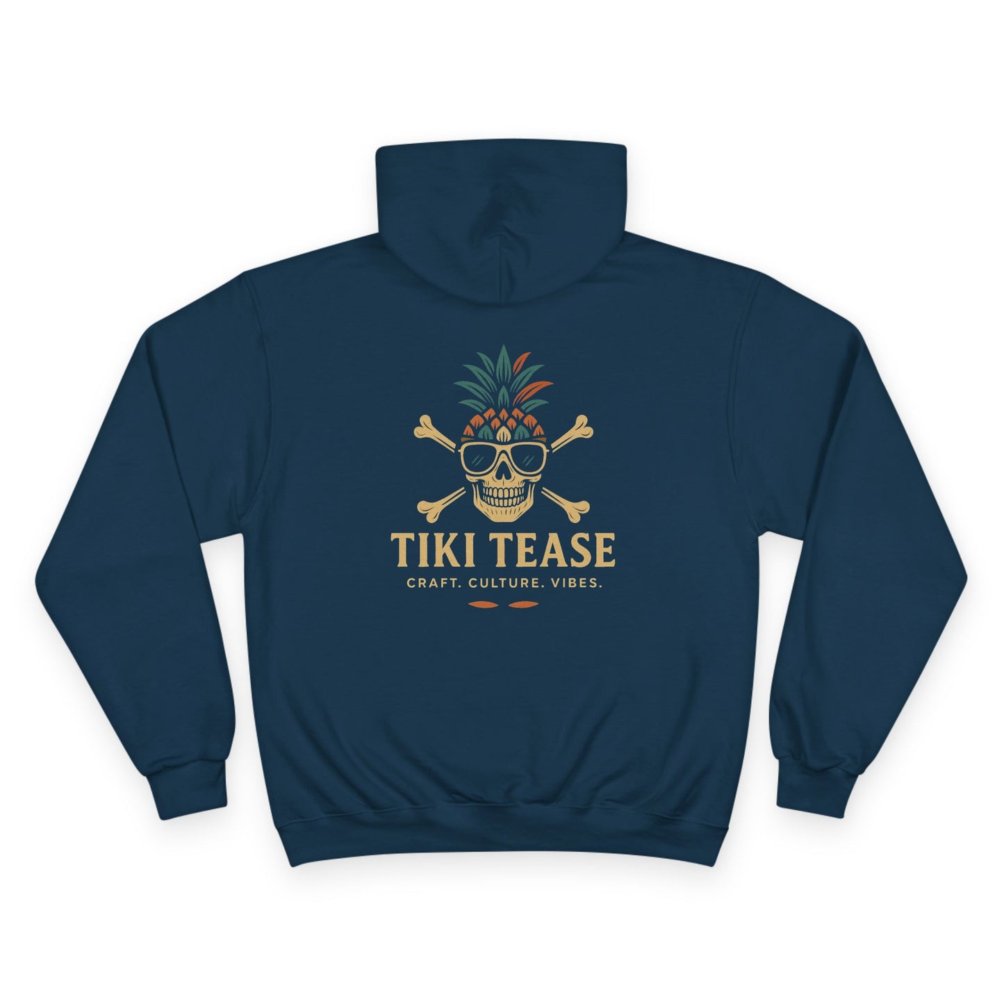 Tiki Tease Hoodie — Tropical Skull Logo Pullover