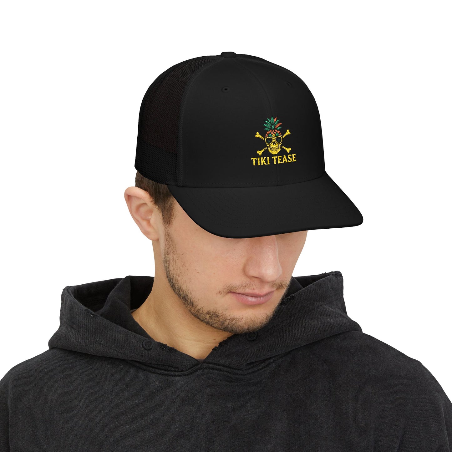 Tiki Tease Embroidered Trucker Hat